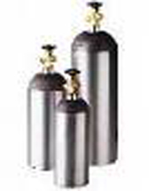 high pressure cylinder of co2 carbon dioxide gas for soda systems or beer